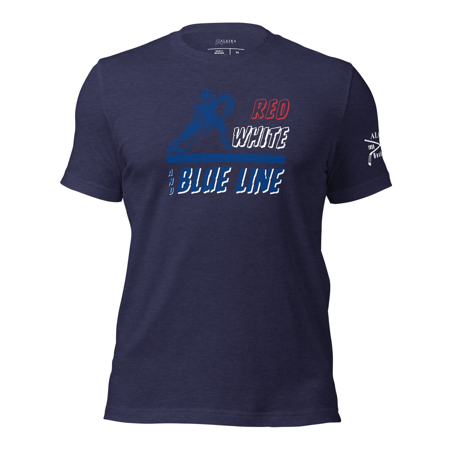 Red White and Blue Line T-Shirt