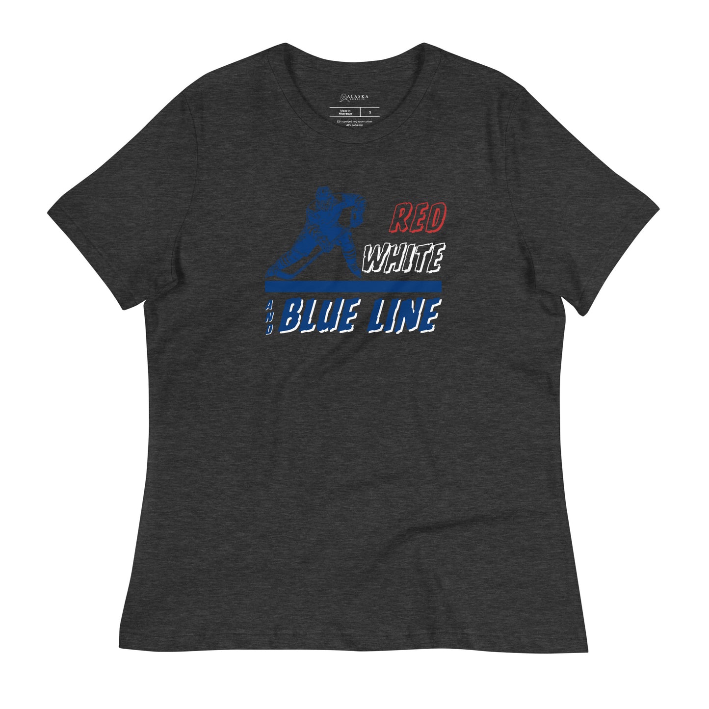 Red White and Blue Line Women's Relaxed T-Shirt