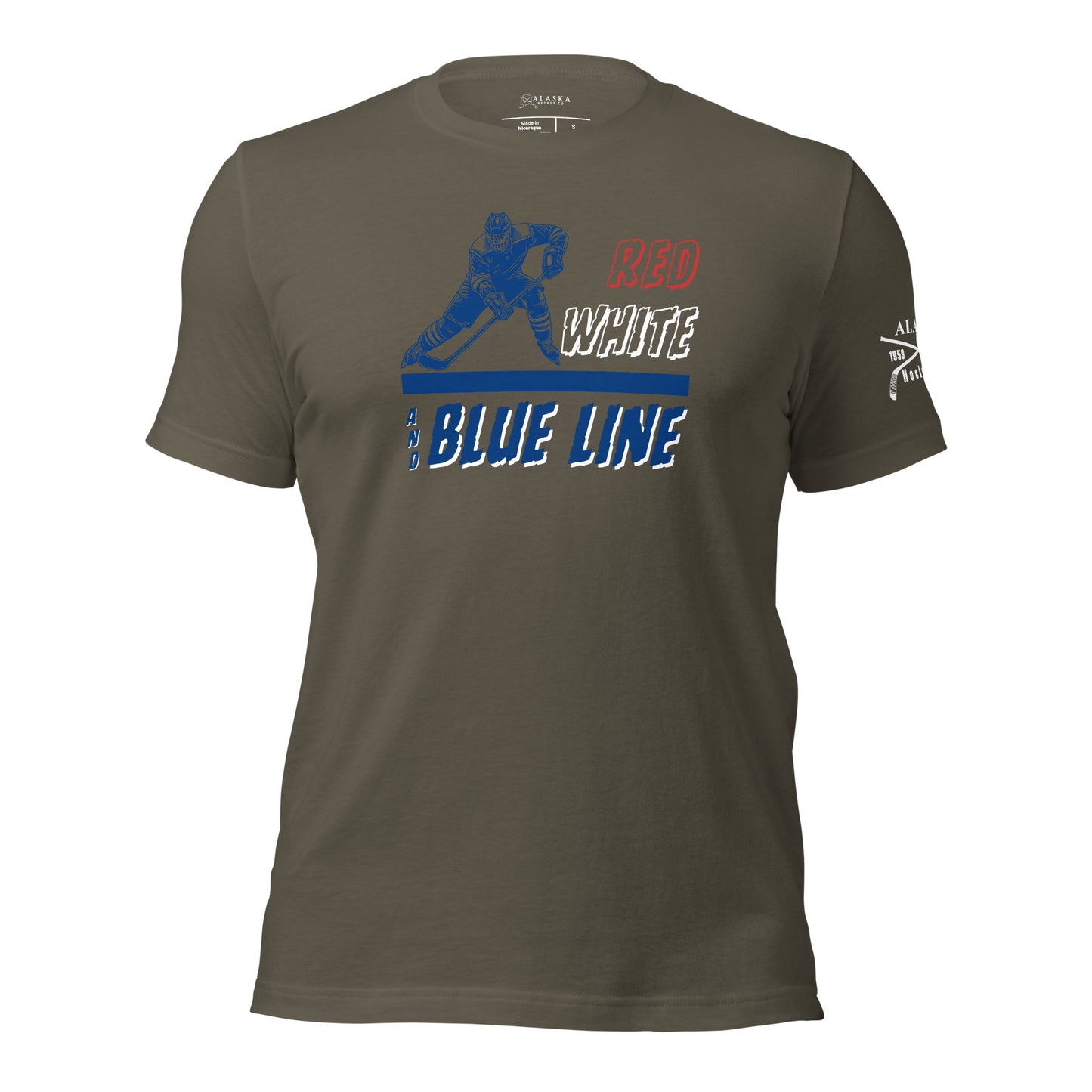 Red White and Blue Line T-Shirt