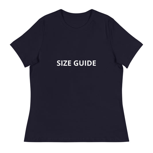 Size Guide Women's Relaxed T-Shirt Bella + Canvas 6400